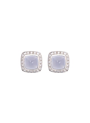 Main View - Click To Enlarge - FRED - Pain de Sucre' diamond chalcedony stud earrings