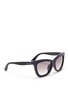 Figure View - Click To Enlarge - JIMMY CHOO - 'Flash' crystal frame acetate sunglasses