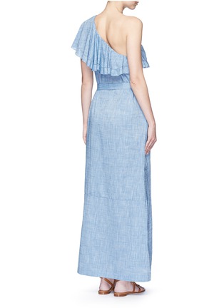 Back View - Click To Enlarge - LISA MARIE FERNANDEZ - 'Arden' chambray flounce maxi dress