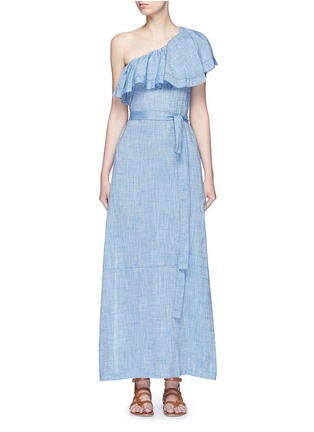 Main View - Click To Enlarge - LISA MARIE FERNANDEZ - 'Arden' chambray flounce maxi dress