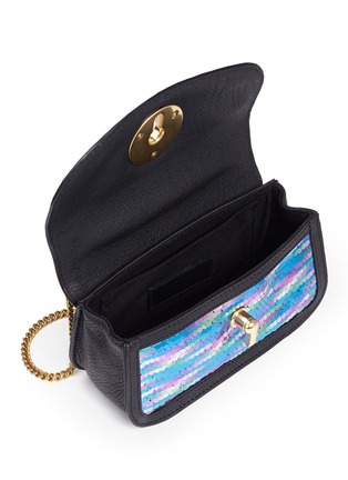 Detail View - Click To Enlarge - SEE BY CHLOÉ - 'Lois' metallic sequin chain bag