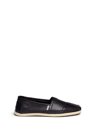 Main View - Click To Enlarge - 90294 - 'Classic' leather espadrille slip-ons