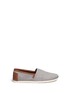 Main View - Click To Enlarge - 90294 - 'Classic' leather trim chambray slip-ons