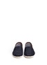 Front View - Click To Enlarge - 90294 - 'Classic' leather trim denim slip-ons