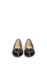 Front View - Click To Enlarge - CHARLOTTE OLYMPIA - 'Kitty' croc embossed leather flats