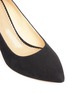 Detail View - Click To Enlarge - CHARLOTTE OLYMPIA - 'Liz' metallic panelled heel suede pumps