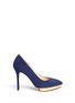 Main View - Click To Enlarge - CHARLOTTE OLYMPIA - 'Debbie' platform suede pumps
