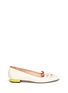 Main View - Click To Enlarge - CHARLOTTE OLYMPIA - 'Mid-Century Kitty' contrast heel leather flats