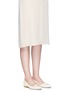Figure View - Click To Enlarge - CHARLOTTE OLYMPIA - 'Mid-Century Kitty' contrast heel leather flats