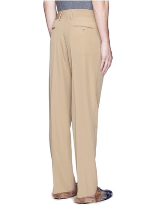Back View - Click To Enlarge - GUCCI - Wide leg wool pants