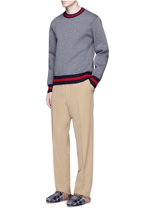 Figure View - Click To Enlarge - GUCCI - Wide leg wool pants