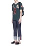 Figure View - Click To Enlarge - GUCCI - Snake embroidery flower print T-shirt