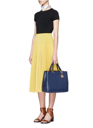 Figure View - Click To Enlarge - MICHAEL KORS - 'Anabelle' large leather top zip tote
