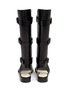 Back View - Click To Enlarge - FRANCESCO RUSSO - Cutout shaft leather gladiator sandals