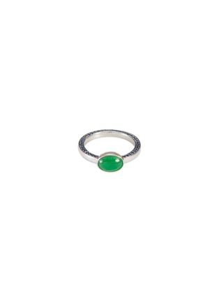 Main View - Click To Enlarge - SAMUEL KUNG - Sapphire jade 18k white gold ring