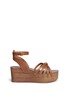 Main View - Click To Enlarge - ISABEL MARANT ÉTOILE - 'Zia' leather strap clog wedge sandals