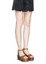 Figure View - Click To Enlarge - ISABEL MARANT ÉTOILE - 'Zia' leather strap clog wedge sandals