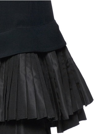 Detail View - Click To Enlarge - ALEXANDER MCQUEEN - Silk pleat hem crepe dress