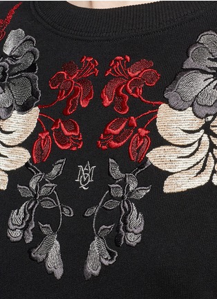 Detail View - Click To Enlarge - ALEXANDER MCQUEEN - Floral embroidery sweatshirt