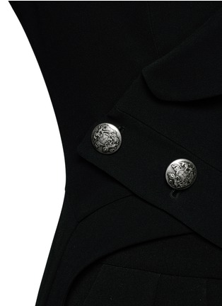 Detail View - Click To Enlarge - ALEXANDER MCQUEEN - Extended back leaf crepe military jacket