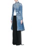 Figure View - Click To Enlarge - ALEXANDER MCQUEEN - Cutout front tailored denim long coat