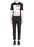Front View - Click To Enlarge - NEIL BARRETT - Stretch denim skinny jeans