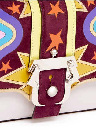 Detail View - Click To Enlarge - PAULA CADEMARTORI - Colourblock patchwork pocket leather shoulder bag