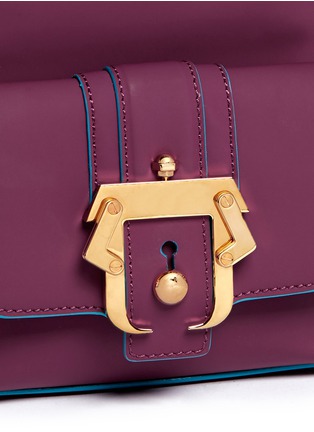 Detail View - Click To Enlarge - PAULA CADEMARTORI - 'Hay' small rubberised leather satchel