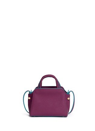 Back View - Click To Enlarge - PAULA CADEMARTORI - 'Hay' small rubberised leather satchel