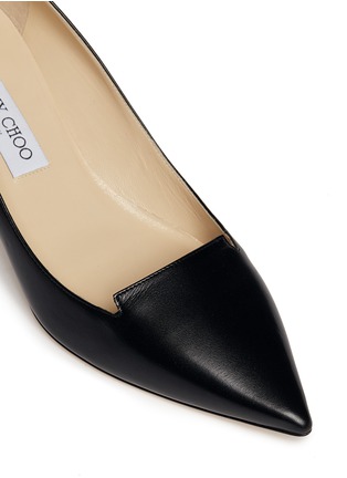 Detail View - Click To Enlarge - JIMMY CHOO - 'Allure' Venetian vamp leather pumps