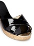 Detail View - Click To Enlarge - JIMMY CHOO - 'Panna' cork wedge patent leather sandals