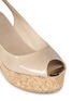Detail View - Click To Enlarge - JIMMY CHOO - 'Praise' patent leather cork wedge sandals