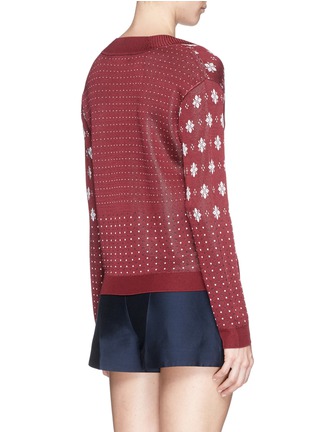 Back View - Click To Enlarge - RAG & BONE - 'Abigale' dot piqué knit sweater