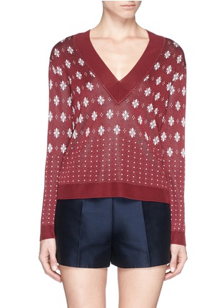 Main View - Click To Enlarge - RAG & BONE - 'Abigale' dot piqué knit sweater