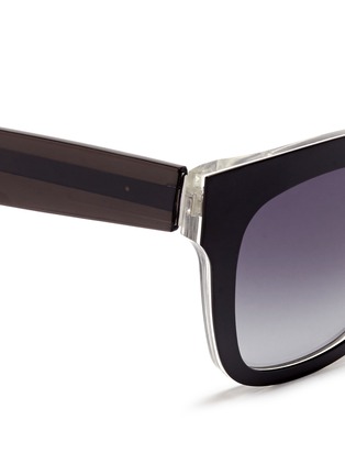 Detail View - Click To Enlarge - OXYDO - Metal plate chunky square sunglasses