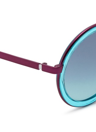 Detail View - Click To Enlarge - OXYDO - Acetate overlay colourblock sunglasses
