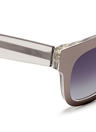 Detail View - Click To Enlarge - OXYDO - Metal plate chunky square sunglasses