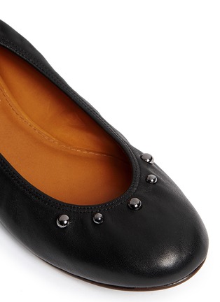 Detail View - Click To Enlarge - LANVIN - Stud leather ballerina flats
