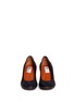 Figure View - Click To Enlarge - LANVIN - Contrast block heel leather pumps