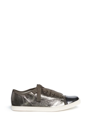 Main View - Click To Enlarge - LANVIN - Metallic leather sneakers