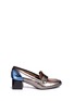 Main View - Click To Enlarge - LANVIN - Block heel metallic leather loafers