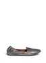 Main View - Click To Enlarge - LANVIN - Textured metallic leather slip-ons