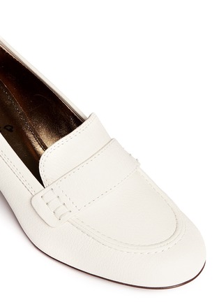 Detail View - Click To Enlarge - LANVIN - Block heel leather loafers