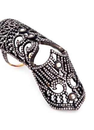 Detail View - Click To Enlarge - AISHWARYA - Diamond cut out full finger ring