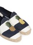 Detail View - Click To Enlarge - STUBBS & WOOTTON - Pineapple embroidery stripe canvas espadrilles