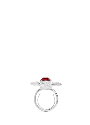 Detail View - Click To Enlarge - KENNETH JAY LANE - Crystal pavé flower ring