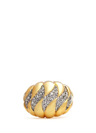 Main View - Click To Enlarge - KENNETH JAY LANE - Crystal pavé swirl dome ring