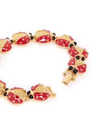 Detail View - Click To Enlarge - KENNETH JAY LANE - Enamel ladybird bracelet