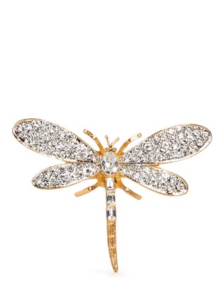 Main View - Click To Enlarge - KENNETH JAY LANE - Crystal pavé strass dragon fly ring