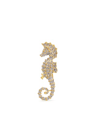 Main View - Click To Enlarge - KENNETH JAY LANE - Crystal pavé seahorse brooch